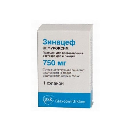 ЗИНАЦЕФ ПОР. Д/ІН. 750МГ ФЛ. №1