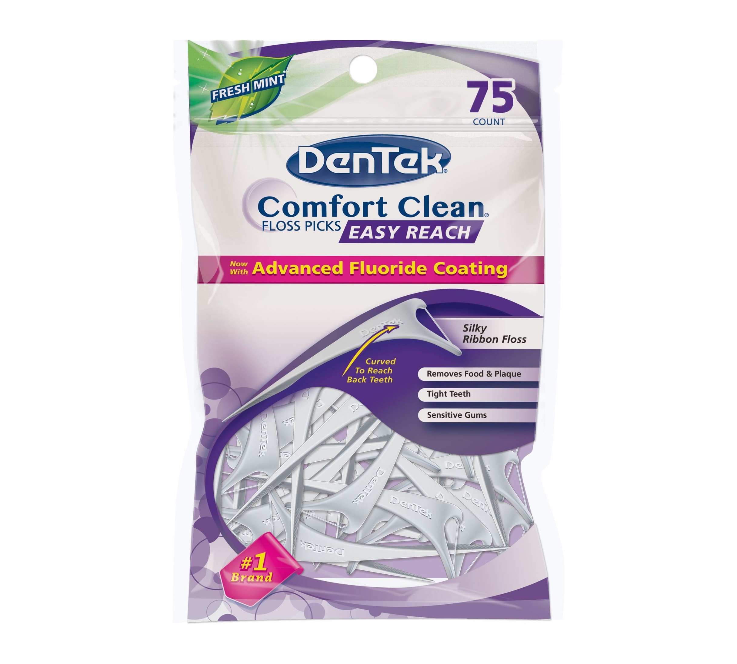 Флос. DENTEK Triple clean. Comfort Fresh Mint.