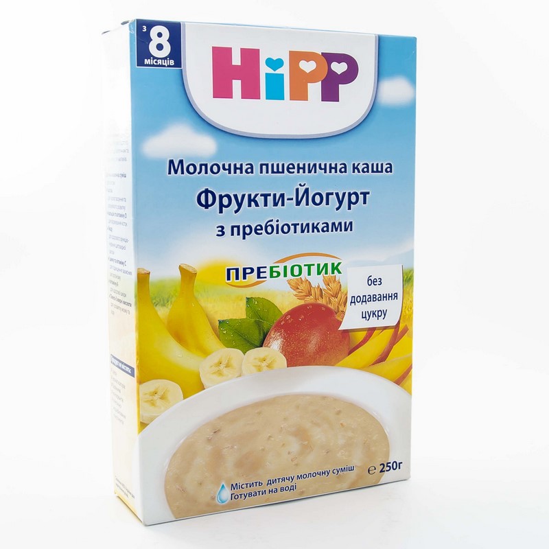 Молочная каша с фруктами hipp