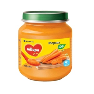 МИЛУПА Пюре овощное Морковь с 4 мес. 125 г