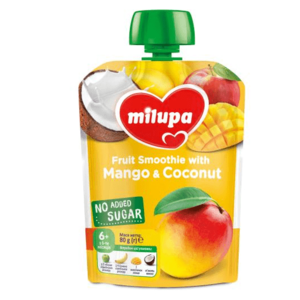 МІЛУПА Пюре фруктове Яблуко, банан, манго та кокос з 6 місяців 80г