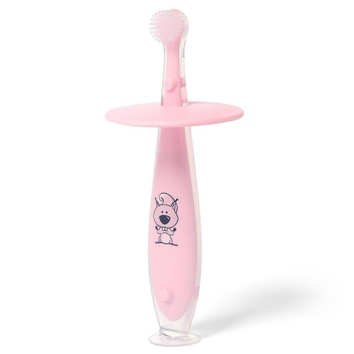 Бебионо Зубная щетка с ограничителем розовый/голубой от 6мес - фото 1 | Сеть аптек Viridis