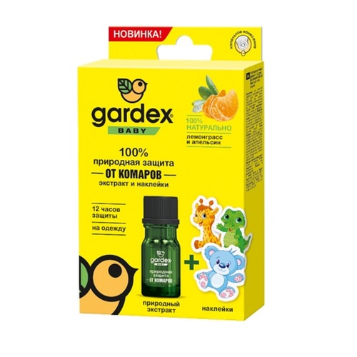 ГАРДЕКС Baby Природная защита от комаров экстракт и наклейки - фото 1 | Сеть аптек Viridis