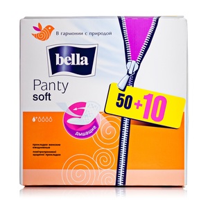 БЕЛЛА Прокладки гігієнічні щоденні Panty Soft 50+10шт