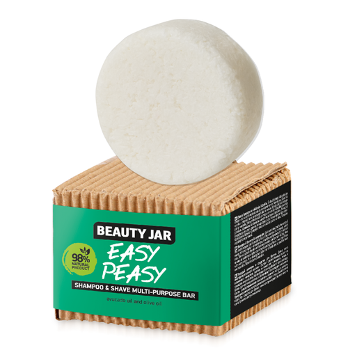БЬЮТИ ДЖАР Мыло для волос и бритья Easy Peasy 60гр - фото 1 | Сеть аптек Viridis