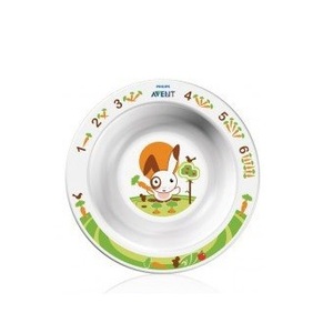 АВЕНТ Детская маленькая глубокая тарелка с разв.рис. от 6 мес