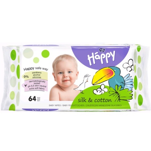 БЕЛЛА Серветки вологі Baby Happy для дітей 