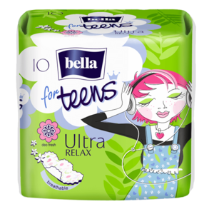 БЕЛЛА Прокладки гигиен. For Teens Ultra Relax extra soft deo green tea 10шт