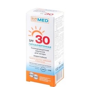 ЕЛЬФА SE MED Емульсія сонцезахисна для засмаги гіпоалергенна водостійка SPF30 150мл