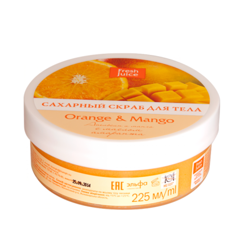 ЭЛЬФА FJ Сахарный скраб для тела Orange & Mango 225мл - фото 1 | Сеть аптек Viridis