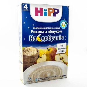 ХИПП Каша Молочная БИО рисовая с яблоком 