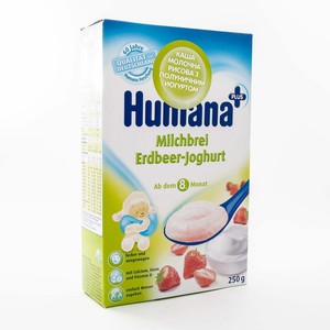 ХУМАНА Каша молочная с клубничным йогуртом 250г