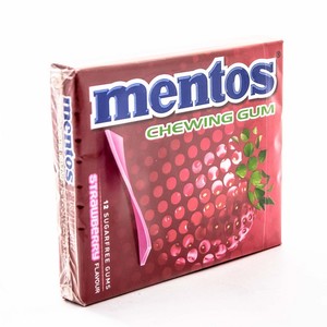 МЕНТОС Резинка жев.Strawberry 33г (18х20)