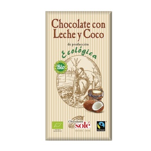 СОЛЕ Шоколад молочный органический с кокосовым орехом 100г